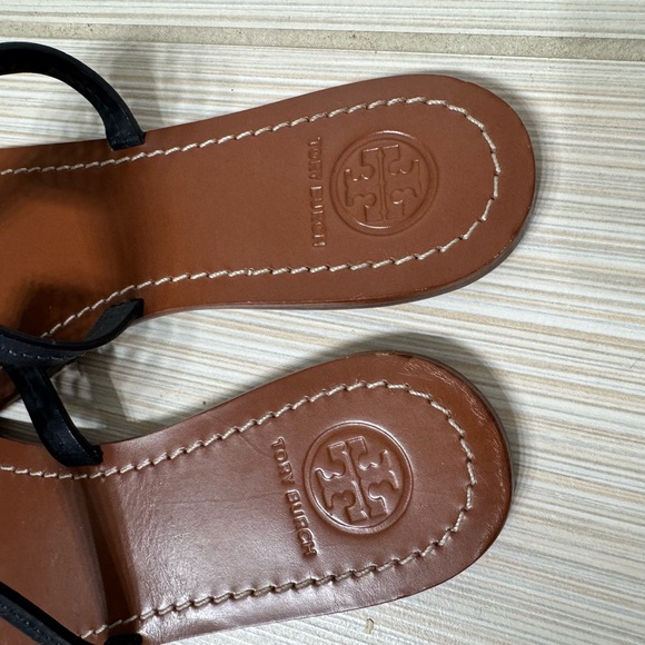 Tory Burch navy blue flat thong sandals size 6.5 EUC - Picture 6 of 6